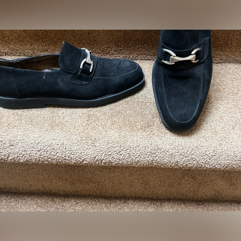 New Fratelli Men’s Black Suede Shoes Size 11 - Picture 2 of 5